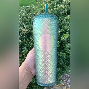 Starbucks Iridescent Green  Jeweled Soft Touch Tumbler